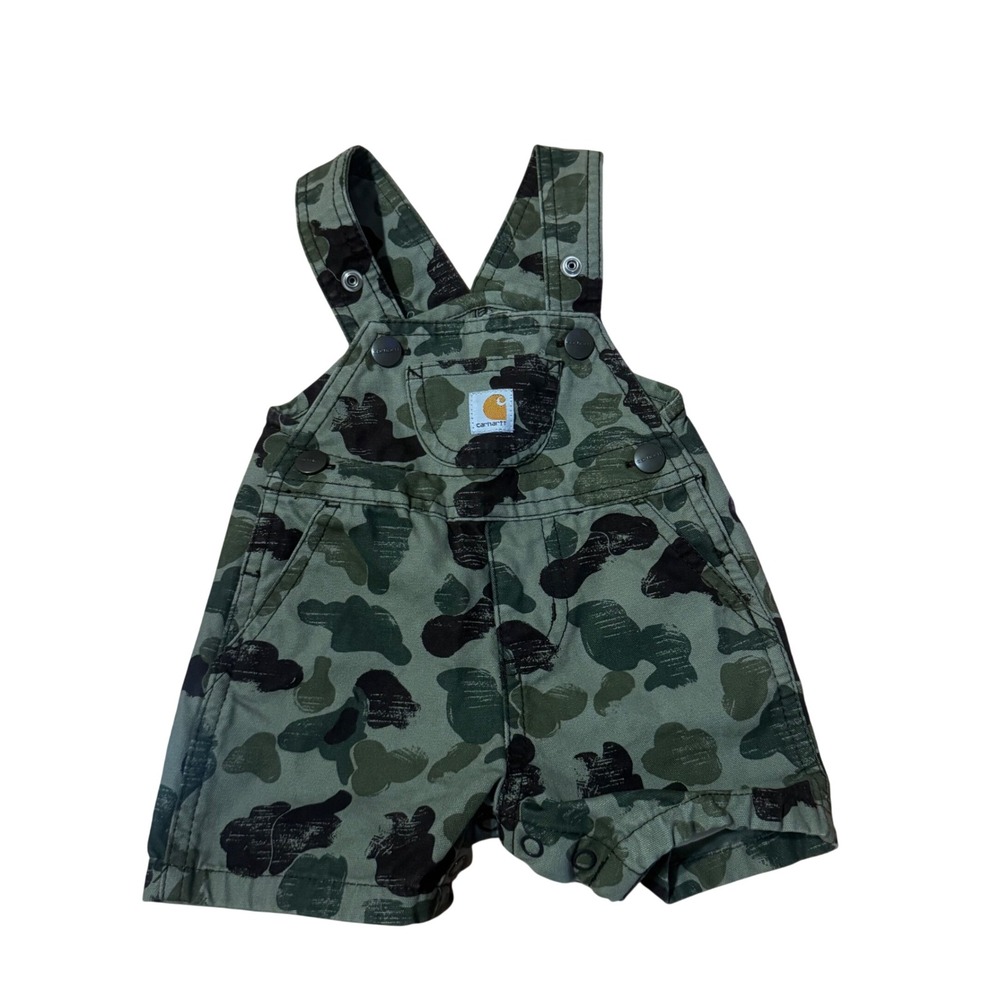 Carhartt Shortall Overalls Kids Camo Canvas Utility 3M
